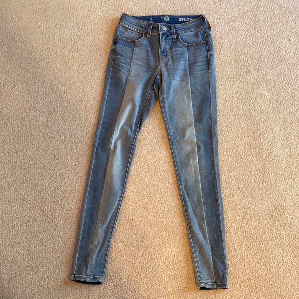 Low Rise Blue Jeans